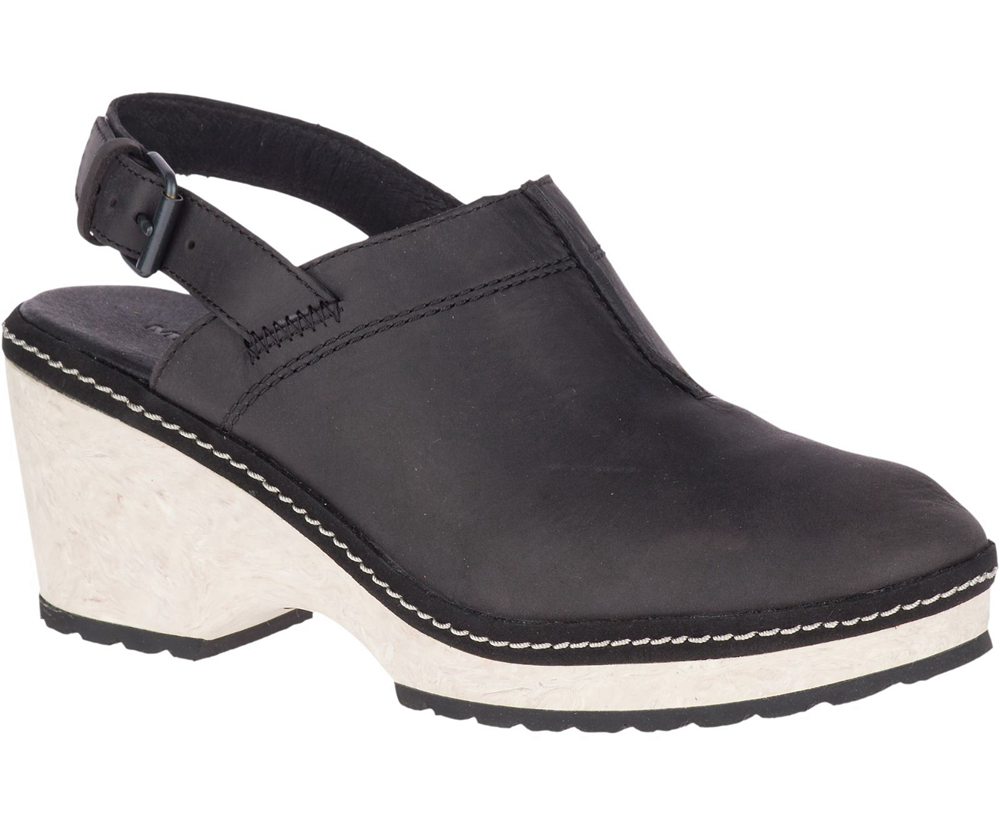 Merrell Sandals Black - Halendi Backstrap - Womens 76YVPGQLW